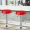 Set of 2 Height Adjustable Swivel Round Bar Stool with Stainless Steel Chrome Base Perfect for Seating in Any Room